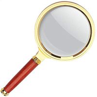 ZH HD Handheld Magnifying Glass 20 Times Old Reading 10 Times HD Optical Expansion Mirror 3 Times Old Magnifying Glass (Size : 80mm)