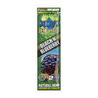 Juicy Pure Hemp Wraps - Sealed Display Box - 50 (25 x 2) Hemp Wraps per Box - (Black N' Blueberry)
