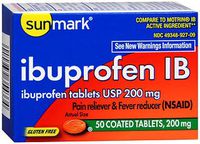 Sunmark Ibuprofen IB 200 mg Coated Tablets - 50 ct