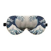 Alaska Bear Natural Silk Sleep Mask, Blindfold, Super Smooth Eye Mask (Great Wave)