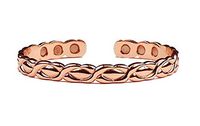 Roger Enterprises Copper Magnetic Bracelet Cuff in Beautiful Twisted Rain Drop Design