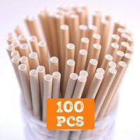 100 Pack Paper Straws | Drinking Straws | Biodegradable Straws | Eco Friendly Straws | Disposable, Black, White, Brown Cardboard Paper Straws Bulk Disposable Eco Straw