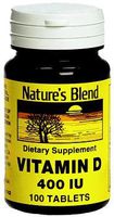Nature's Blend Vitamin D 400 IU 100 Tablets