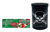 Herb Airtight Container Fresh Kettle with Juicy Jay's Watermelon 1.25 Flavored Hemp Rolling Papers 1 Count DC Crafts Nation- Jolly Roger