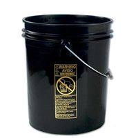Standard Black 5 Gallon Bucket with Black Standard Lid