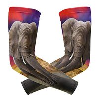 WXLIFE African Animal Elephant Sun Uv Protection Sport Arm Sleeves for Men Women Kids Running Basketball Cycling Arm Warmer Sleeves 1 Pair