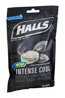 Halls Menthol Oral Anesthetic Drops Intense Cool - 30 ct, Pack of 6