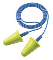 3M E-A-R Push-Ins 318-1009 Yellow Universal Polyurethane Foam Corded Ear Plugs - 30 dB NRR - 70071515681 [PRICE is per PAIR] by 3M