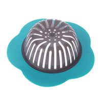 jinetor Hair Catcher Bath Drain Shower Tub Strainer Cover Sink Trap Basin Stopper Filter Blue
