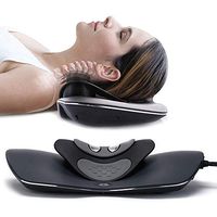 Lzour Professional Cervical Neck Traction Device | Helps Realign Back Posture, Electromagnectic Pulse Promotes Stress Free Pain Relief from Headaches