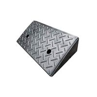 Portable Car Uphill Pad, Thicken Rubber Black Ramp Mat, Pressure-Resistant Factory Transport Loading and Unloading Ramp (Size: 48 25 12cm)