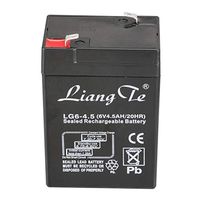 6V 4.5Ah/20HR Sealed Lead Acid Rechargeable Battery SLA VRLA Alarm Scale Battery