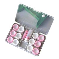 Pack of 6 Contact Lens Cases Container Holder Storage Box for Home and Travel, D2