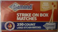 Diamond Strike on Box Matches - Large Kitchen Matches - 250 Count