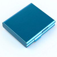 WLBHQ Men Cigarette Case Ultralight Metal Smoke Folder Cigarette Case, Double Side can Be Loaded 20 Cigarette Boxes, 9.28.82.0Cm,Blue