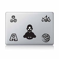 Aang Avatar (V3) Fire Water Earth Air The Last Airbender Apple Macbook Decal Vinyl Sticker Apple Mac Air Pro Laptop Sticker
