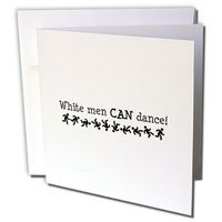 3dRose White Men CAN Dance - Greeting Cards, 6 x 6 inches, set of 12 (gc_16989_2)