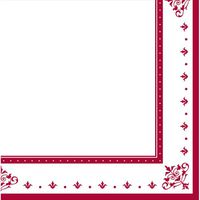Stafford Ruby 10" Beverage Napkin 40th Anniversary - 36/Pkg.