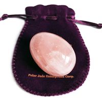 Polar Jade Rose Quartz Yoni Egg, Undrilled, Large Size, Pink Love Stone, for Women for Strengthening Pelvic Floor Muscles and for Countering Stress Adult Urinary Incontinence (Large (50x35mm))