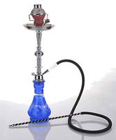 1 hose 23" Walla Blue Hookah Shisha Nargila water glass vase pipes smoke sale