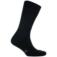 Spenco Medics Crew-Length Antimicrobial Diabetic Compression Socks for Men and Women, Black, Medium, 1-Pair