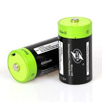 ZicHEXING-US ZNTER ZNT1-1 1pcs/2pcs 1.5V 4000mAh USB Rechargeable D Battery Lithium Polymer 2pcs