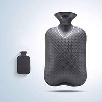 Water Injection Hot Water Bottle Explosion-Proof PVC Charge Cute Children Adult Warm Water Bag Hand Warmers Pain Relief Hot and Cold Therapy,Gray