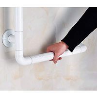 WZHONG Bathroom Armrests, Support Powerful Handle Armrest Rails Bracket Safety Grab, L-Shaped Armrest Toilet Shower Wall Elderly Disabled Disabled Access (Color : White, Size : 30x30cm)