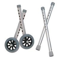 Drive Medical Extended Height Walker Wheels and Legs, Gray, 5'