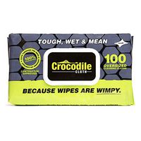 Crocodile Cloth Industrial Cleaning Wipes - The Stronger Easier Way to Cut Through Grease, Oil, and Adhesives on Hands, Tools Equipment, and More - 100 Giant Super Absorbent Disposable Wipes