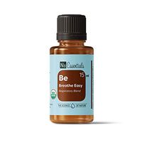 N8 Essentials Breathe Easy USDA Certified Organic Essential Oil Blend with Eucalyptus, Peppermint, Melaleuca, Basil, and Geranium, 15 ml
