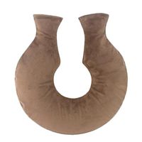 1.6L U-Shape Water-Filled Hot Water Bottle Villus Cover Water Bag, Coffee