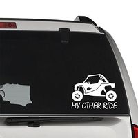 GottaLoveStickerz My Other Ride UTV Terrain Permanent Vinyl Decal Sticker for Laptop Tablet Helmet Windows Wall Decor Car Truck Motorcycle - Size (10 Inch / 25 cm Wide) - Color (Gloss Black)