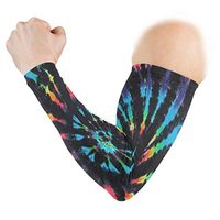Psychedelic Art Unisex 2Pcs Arm Protection Sleeve UV Sun Guard Tattoo Compression Sleeves for Outdoor/Basketball/Football/Cycling/Running/Farm/Work
