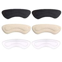 Heel Grips, Heel Cushion Inserts, 3Pairs Gel Shoe Inserts for Women Men, Adhesive Heel Liners for Loose Shoes, Rubbing, Heel Slipping