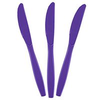 JF World Purple Premium Plastic Knives 48ct