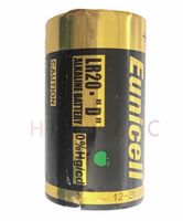 Hillflower 2 Piece Size D LR20 R20P Bulk 0% Hg 1.5V Ultra Power Alkaline Long Duration New Light Prime Quality Battery