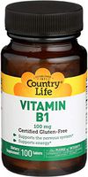 Country Life Vitamin B1 Thiamine 100mg, Vegan Capsules, 100-Count, Non-GMO, Gluten Free & Kosher