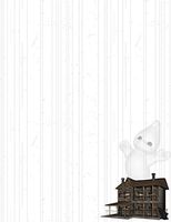 Halloween Haunted House & Ghost Stationery Printer Paper 26 Sheets