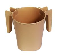 Ybm Home Plastic Square Wash Cup Ba154 (Beige, 4)