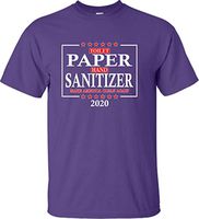 Go All Out Large Purple Adult Toilet Paper Hand Sanitizer Make America Clean Again T-Shirt