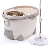 TZY Dual-drive automatic rotary mop MOP Bucket Double Drive No Need To Wash Your Hands Household Automatic Bucket Floor Cleaner Wet And Dry 2 Heads 19 11 13inch