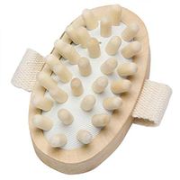 Tenrry Hand-Held Natural Wood Wooden Massager Body Brush Cellulite Reduction