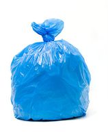 Resilia 40-45 Gallon Super Strong Trash Bags - Blue Recycling 50 Bags/Roll, 1.5 Mil Thick, 40x46 inches (WxH), Wire Ties Included, Made in USA