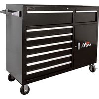 Homak H2PRO Series 56-Inch 8-Drawer with 2-Drawer Compartment Roller, Black, BK04056082
