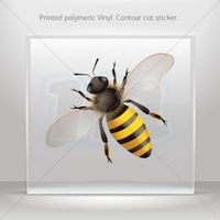 Decals Stickers Bee Honey Decoration Waterproof Racing Vehicle Tablet Laptop (5 X 4.36 In)