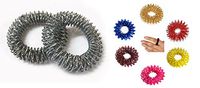 ACS/ACM Acupressure Hand Wrist Massage Bracelets Set of 2 + Sujok Pain Therapy Finger Circulation Rings Set of 10 Bracelet - 5.5Cm Dia, Sujok Rings - 2.5Cm Dia