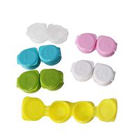15-Pack Flip-Top Contact Lens Tight Lid Case Holder Storage Box Container Assorted Colors