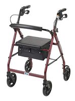 4 Wheel Rollator drive Blue Adjustable Height Aluminum Frame, Drive R728BL