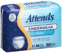 Attends 22133101 Absorbent Underwear Attends Extra Pull On Medium Disposable Extra Absorbency Ap0720 Box Of 20